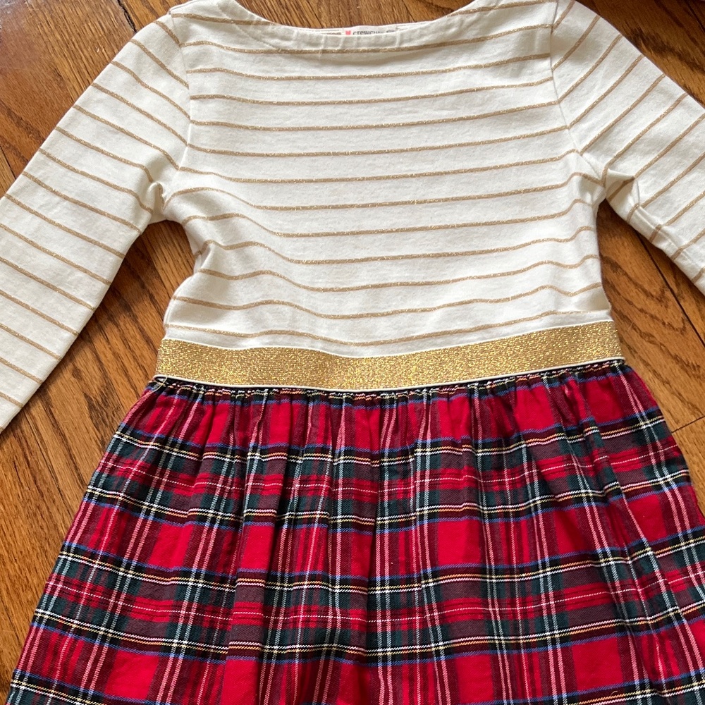 Jcrew kids tartan striped dress